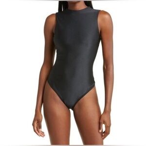 NEW Skims Limited Edition Disco High Neck Bodysuit in Black Size XL